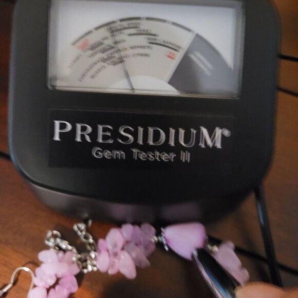 Natural Gem 2pc Set Pink Quartz Drop Earrings Pierced Bracelet Love Healing Gift - Picture 4 of 16